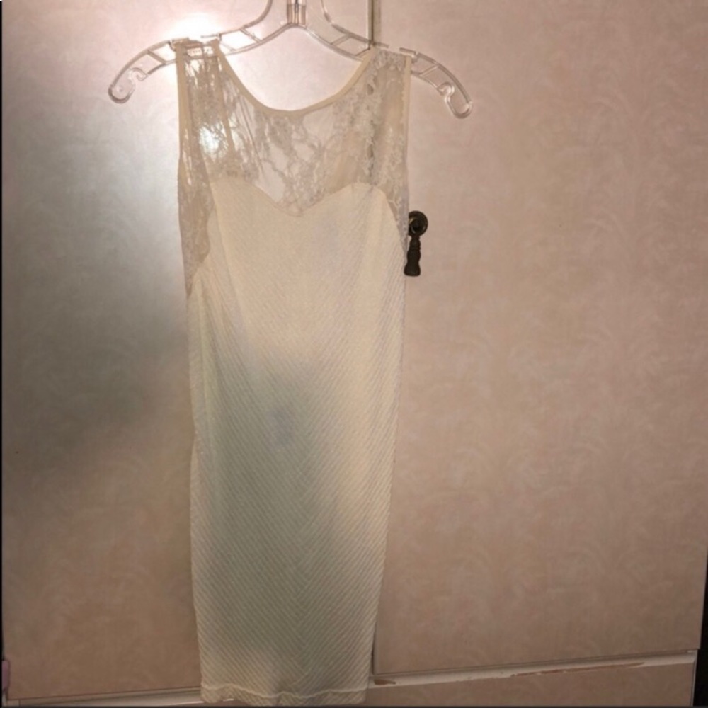NWT vintage free people ivory lace slip dress XS/S